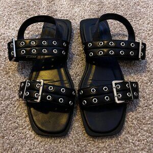 Forever 21 Leather Studded Sandals Size 7 US